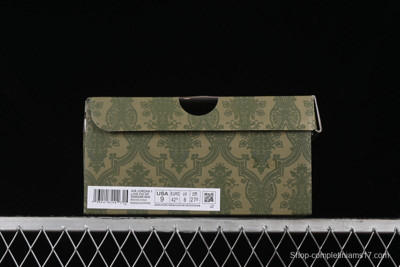 Nike Travis Scott x Fragment Design x Air Jordan 1 Low OG SP AJ1 Low Top Casual Sneakers - DM6688-608