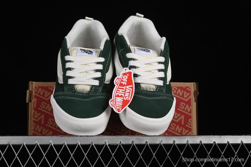 Vans Knu-Skool High Street American Retro Canvas Skate Shoes in Black Green - VN000CSQW3Z