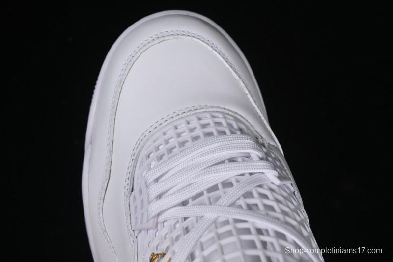 Nike Air Jordan 4 Retro Basketball Shoes with Net Design - FV7251-107