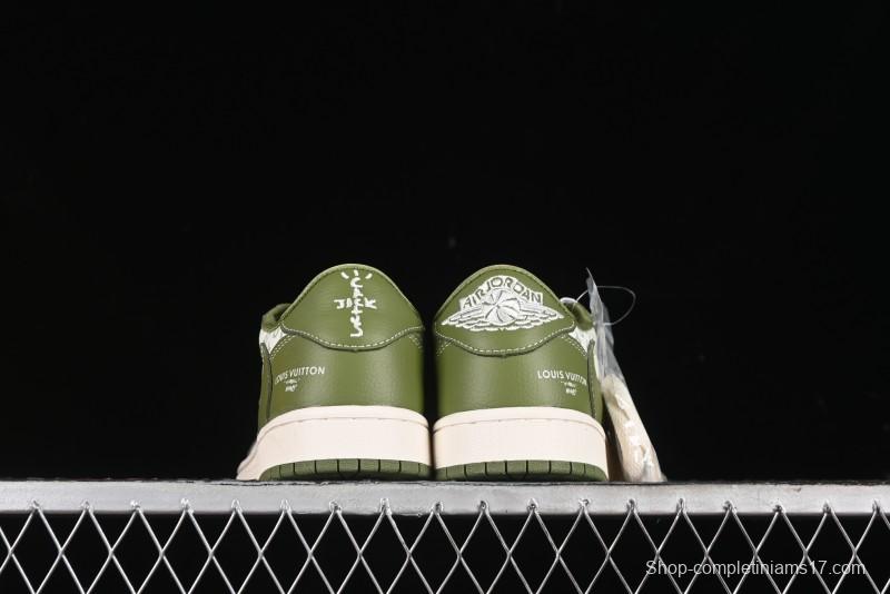 Nike Travis Scott x Fragment Design x Air Jordan 1 Low OG SP AJ1 LV Collaboration - LX1988-105