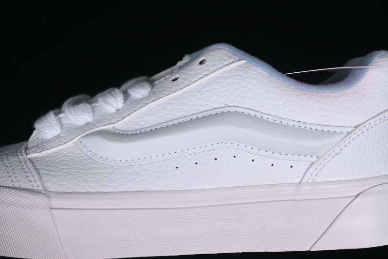 Vans Classics Knu Skool Full Grain Leather White Bread Sneakers - VN0009QCDSB
