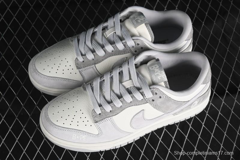Nike SB Dunk Low BAPE Collaboration - Grey Pig 8th Anniversary Custom Low-Top Casual Skate Shoes - CH6336-226