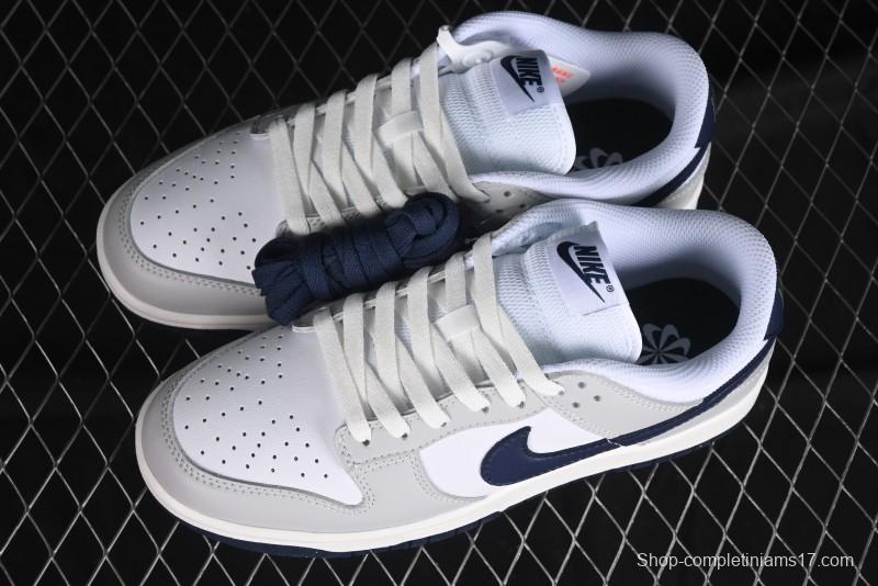 Nike Dunk Low SB Casual Sneakers in Photon Dust and White with Obsidian Accents - HF4299-001