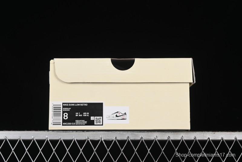 Nike SB Dunk Low SUP Collaboration - Gray White Black Swoosh Anniversary High-End Custom Low-Top Casual Skate Shoes - MM1089-019