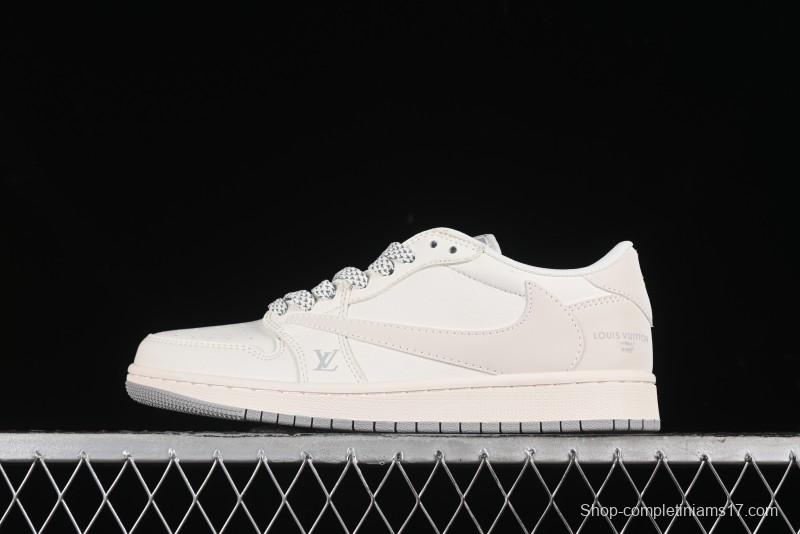 Nike Travis Scott x Fragment Design x Air Jordan 1 Low OG SP AJ1 LV Collaboration - XZ1268-002