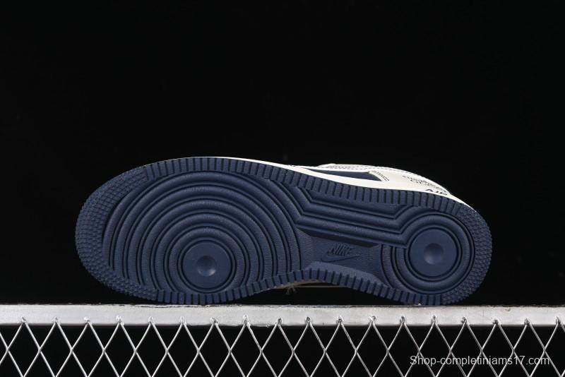 Nike Air Force 1 '07 Low Gucci Stone Island Collaboration - Off White Graphite Low-Top Casual Sneakers - KK1988-013