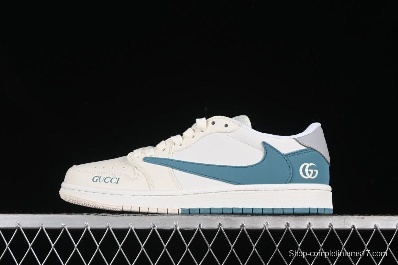 Nike Travis Scott x Fragment Design x Air Jordan 1 Low OG SP AJ1 Retro Sneakers - LJ5188-022