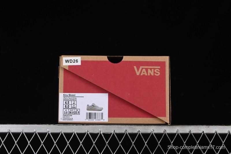 Vans Knu Skool Low Top Retro Casual Vulcanized Sneakers in Grey - VN000CRPBXC