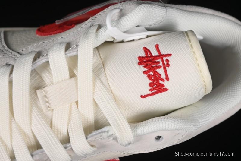 Nike Air Jordan 1 Low Stussy Collaboration - Pink Pig Retro Low-Top Basketball Shoes - SJ9950-023