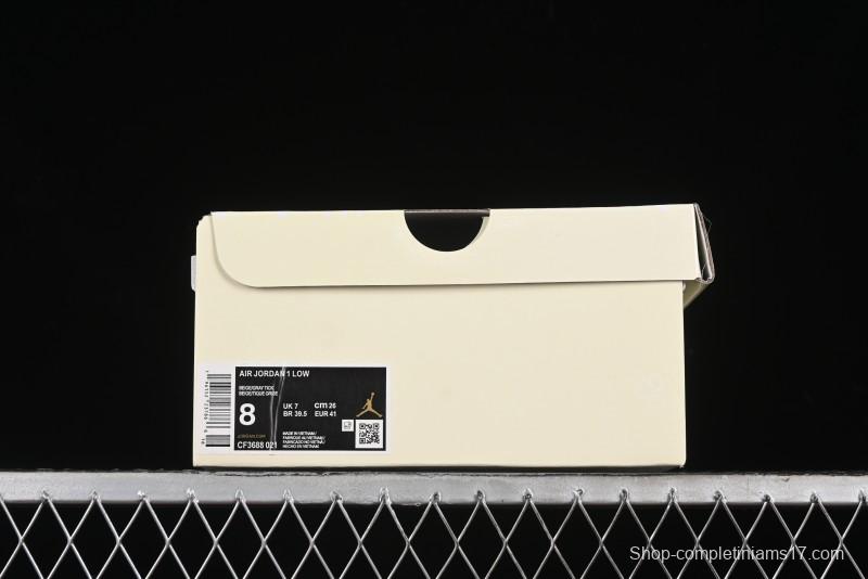 Nike Air Jordan 1 Low OFF-WHITE Collaboration - Retro Basketball Shoes with Beige Green Stitching - CF3688-021