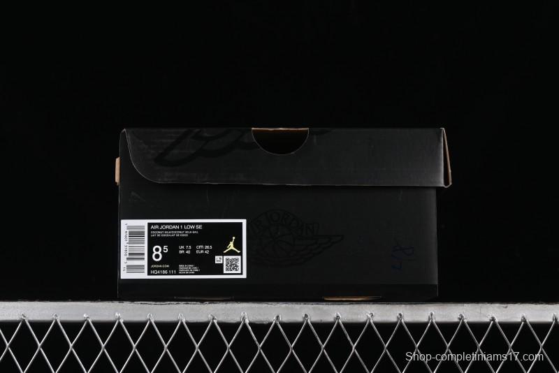 Nike Air Jordan 1 Low OG AJ1 White Brown Low Top Casual Basketball Shoes - HQ4186-111