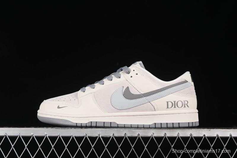 Nike SB Dunk Low Dior Collection - Beige Grey Blue Hook Anniversary High-End Custom Low-Top Casual Sneakers - XD6188-042