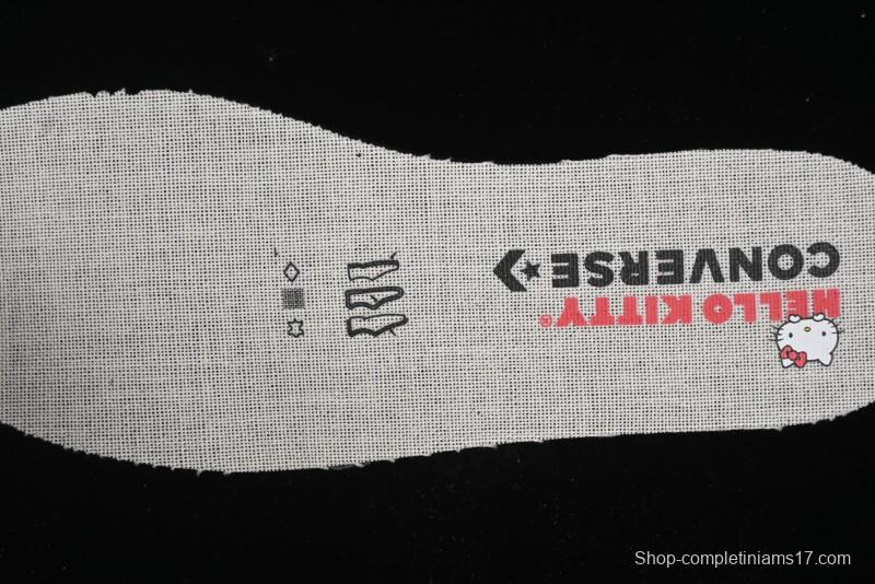 Converse One Star Hello Kitty Collaboration Low-Top Casual Sneakers with Embroidered Bow - 362940C