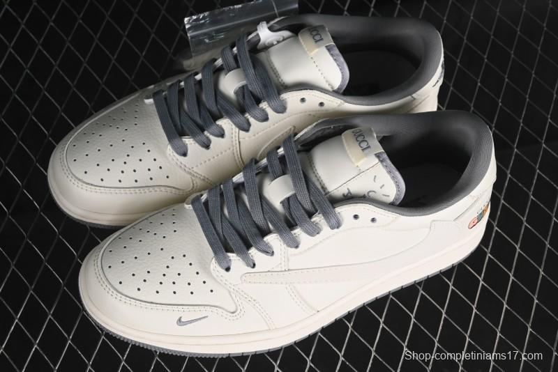 Nike Travis Scott x Fragment Design x Air Jordan 1 Low OG SP AJ1 Low Top Casual Sneakers - DM6688-607