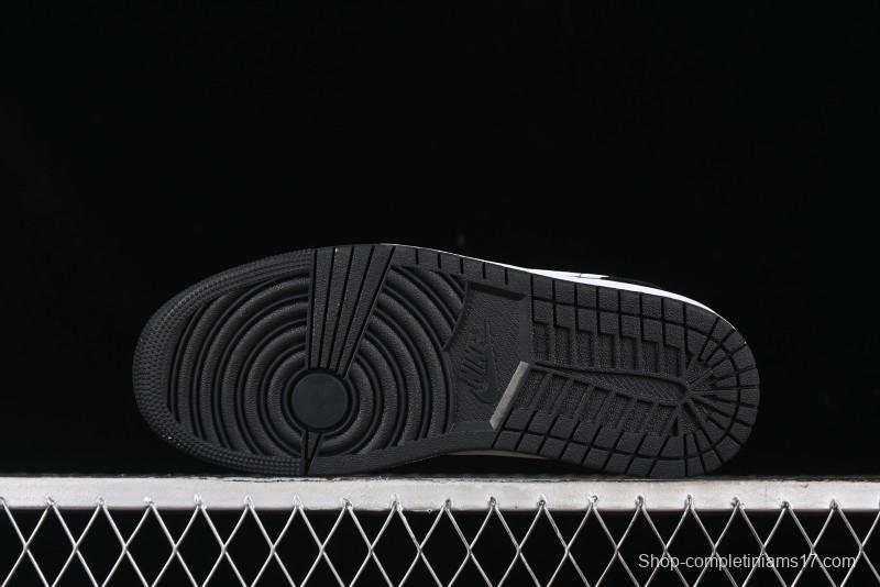 Nike Air Jordan 1 Low Retro Basketball Shoes in Black and White - 553558-043