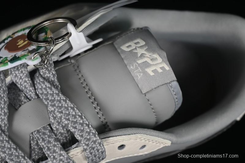 Nike Travis Scott x Fragment Design x Air Jordan 1 Low OG SP AJ1 Bape Collaboration - Moon Shadow Grey Low Top Casual Sneakers BB6511-625