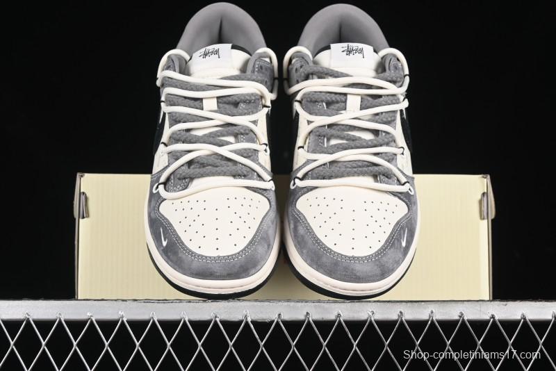 Nike SB Dunk Low Stussy Anniversary Edition Customized Low-Top Casual Sneakers - SJ2068-305