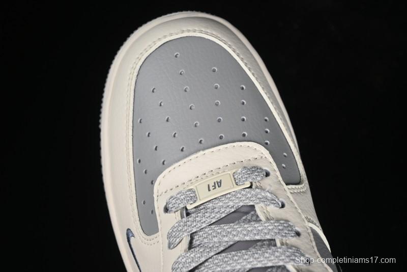 Nike Air Force 1 '07 Low Bape Collaboration - Off White Grey Low Top Casual Sneakers - BB6566-207
