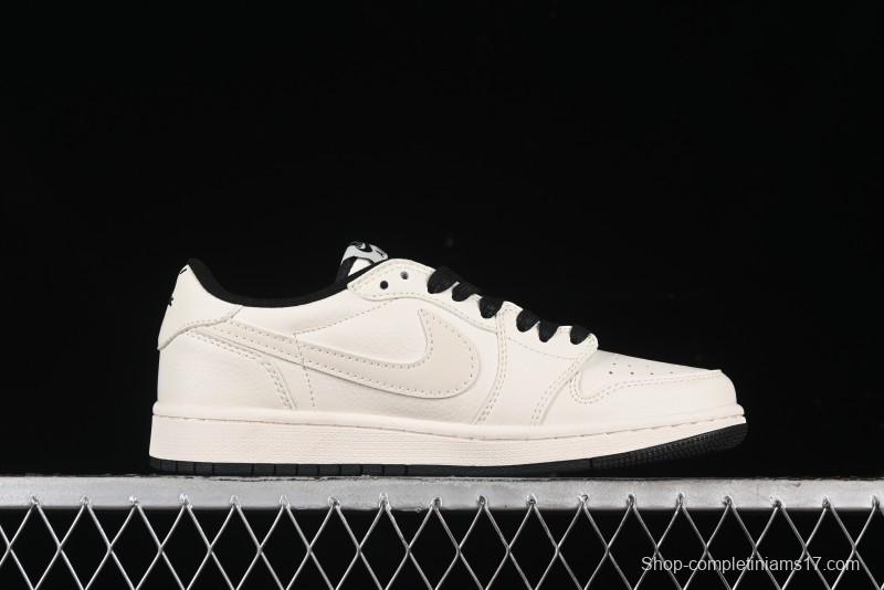 Nike Travis Scott x Fragment Design x Air Jordan 1 Low OG SP AJ1 Retro Casual Sneakers - LJ5188-025