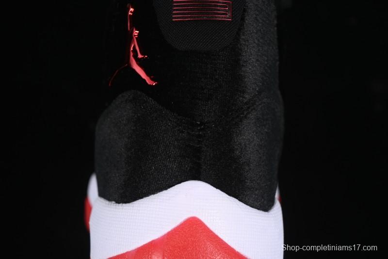 Nike Air Jordan 11 Retro "Bred Velvet" Basketball Shoes with Velvet Overlay - DB5457-061