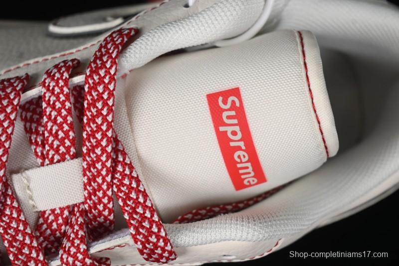 Nike Air Jordan 1 Low AJ1 Supreme Collaboration - Red Rabbit Retro Basketball Shoes - SJ9950-025