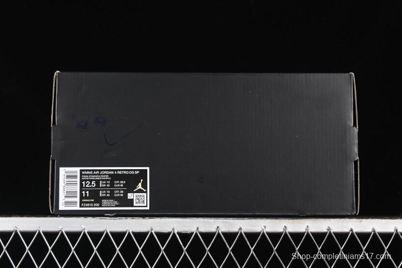 Nike A Ma Maniere x Air Jordan 4 Retro "Fossil Stone" Sneakers - FZ4810-200