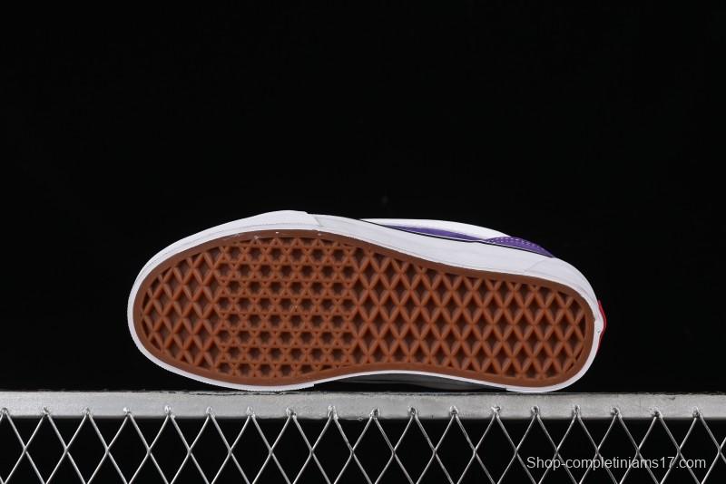 Vans Classics Knu Skool Full-Grain Leather Retro Sneakers with Chunky Silhouette - VN000CS0DRV