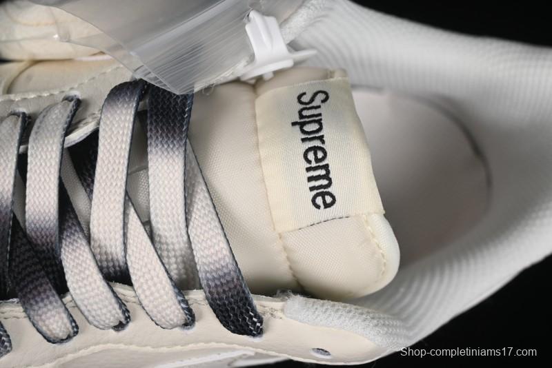 Nike Air Force 1 '07 Low Supreme Collaboration - White Black Two-Tone Low-Top Casual Sneakers - BB7577-217