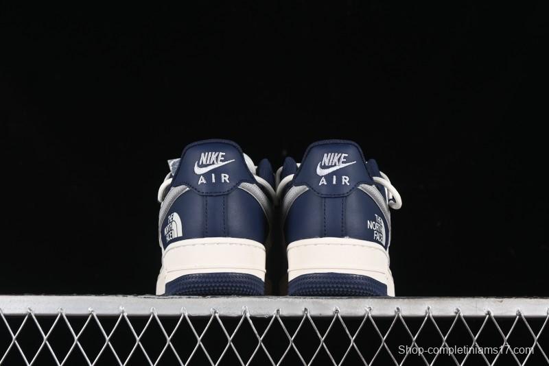 Nike Air Force 1 '07 Low The North Face Collaboration - Grey Blue Drawstring Low-Top Casual Sneakers - SJ1198-700