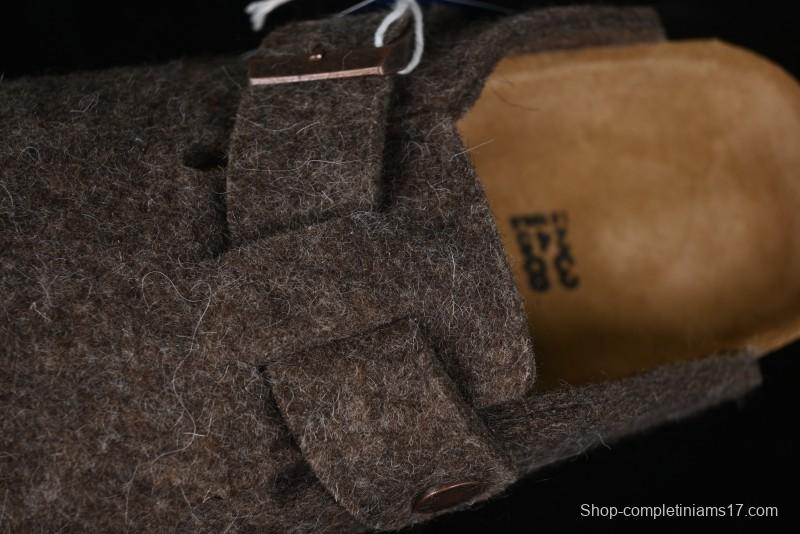 Birkenstock Half-Fur Slide Sandals with Wool Lining - G.D4