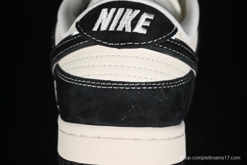 Nike SB Dunk Low Carhartt Collaboration - Off White Black Swoosh Anniversary Custom Low-Top Casual Skate Shoes - SJ1089-005