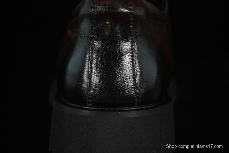 ECCO Block Derby Round Toe Genuine Leather Brogue Dress Shoes - 63667201002