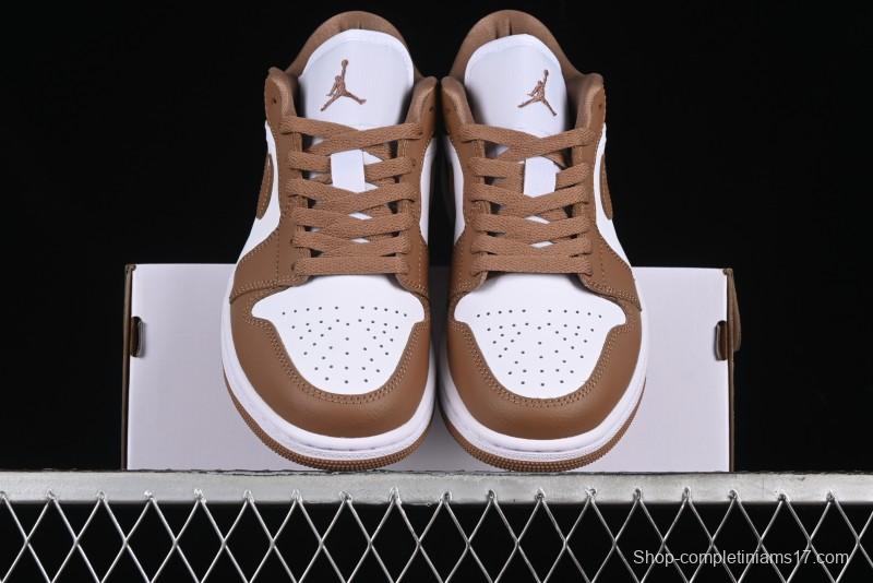 Nike Air Jordan 1 Low AJ1 White Tan Low Top Casual Sneakers - DC0774-202