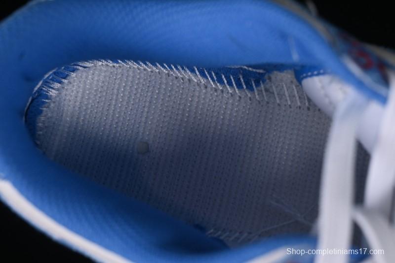 Nike SB Dunk Low Supreme Collaboration - Woven Blue Swoosh Anniversary Custom Low-Top Casual Skate Shoes - KK1888-015