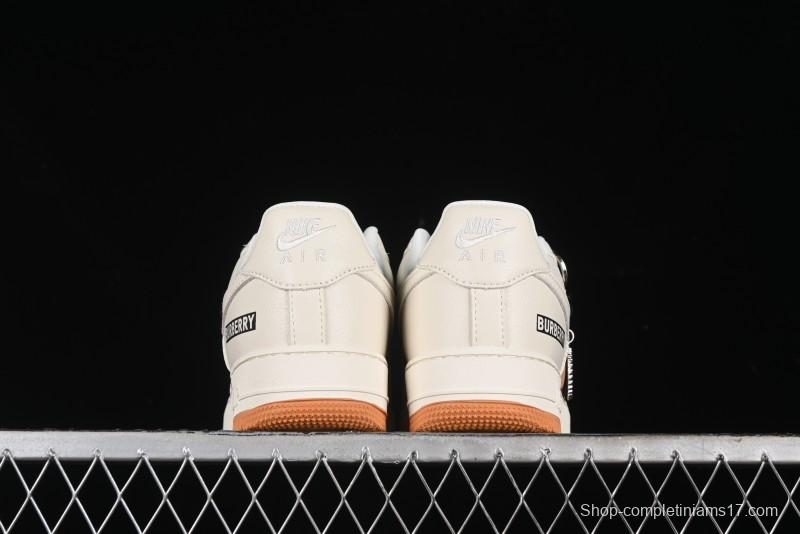 Nike Air Force 1 '07 Low Burberry Check Print Casual Sneakers - DF0180-006