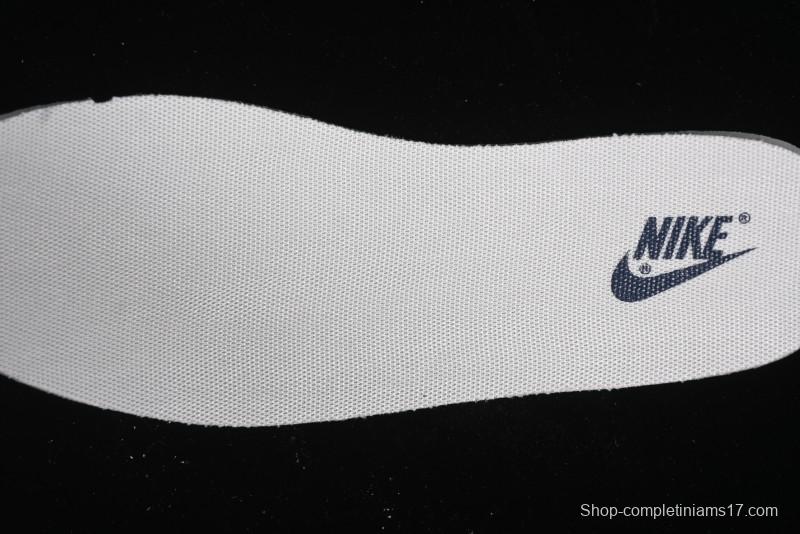 Nike SB Dunk Low Anniversary Premium Custom Low-Top Casual Skate Shoes in Off-White with Navy Blue Swoosh - SJ1089-004