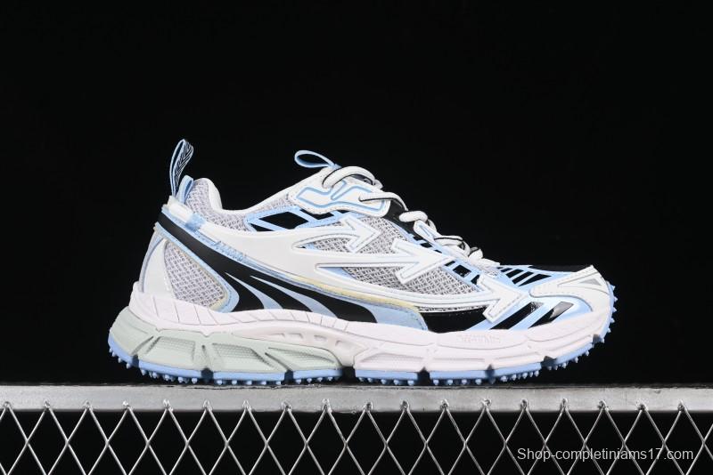 Off-White Be Right Back Low-Top Lifestyle Sneakers in White Blue - X.E5