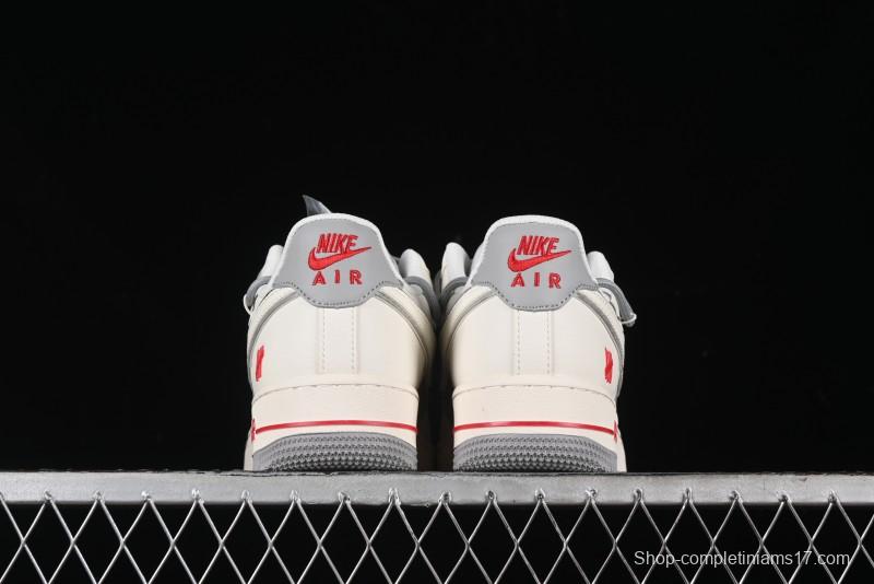 Nike Air Force 1 '07 Low UN Collaboration - Beige Silver Trim Lace-Up Casual Sneakers - SJ1198-500