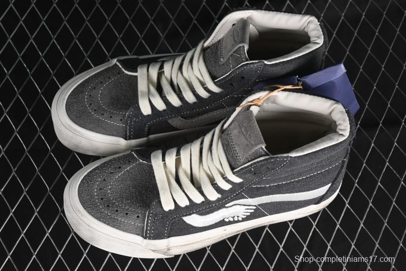 Vans Notre Premium Sk8-Hi High-Top Skate Shoes with Striped Design and Washed Effect - VN000CR0RVN