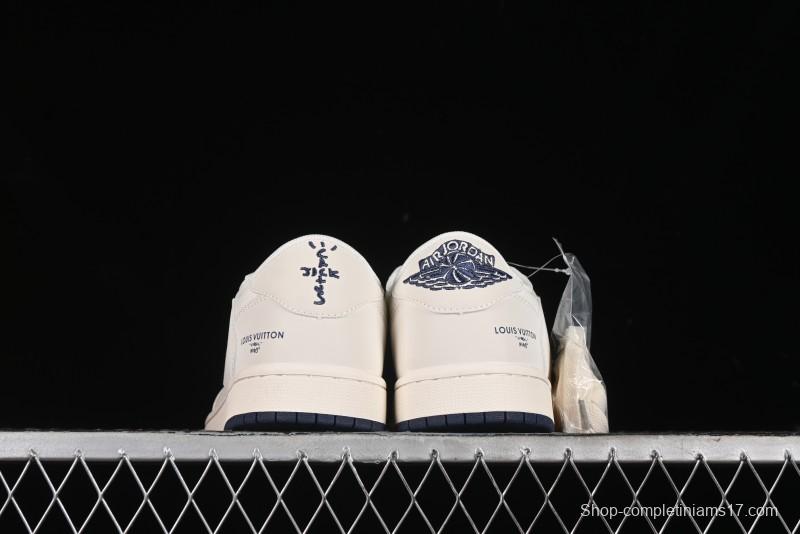 Nike Travis Scott x Fragment Design x Air Jordan 1 Low OG SP AJ1 LV Collaboration - XZ1268-003