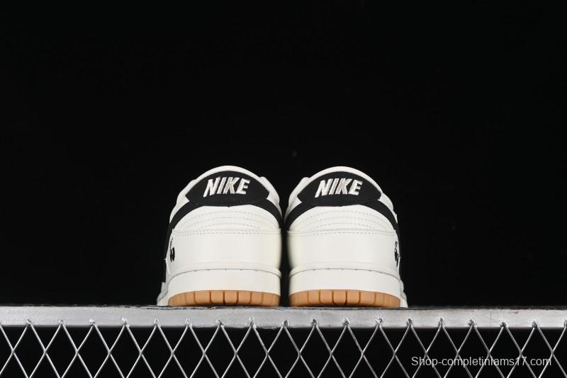 Nike SB Dunk Low Black 8 Collaboration - Beige Grey Black Gum Anniversary Custom Low-Top Casual Skate Shoes - CH6336-227