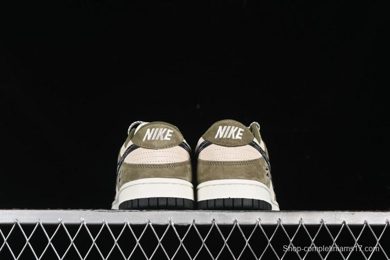Nike SB Dunk Low UN Phantom Military Green Black Swoosh Anniversary Custom Low-Top Casual Skate Shoes - DJ2024-037