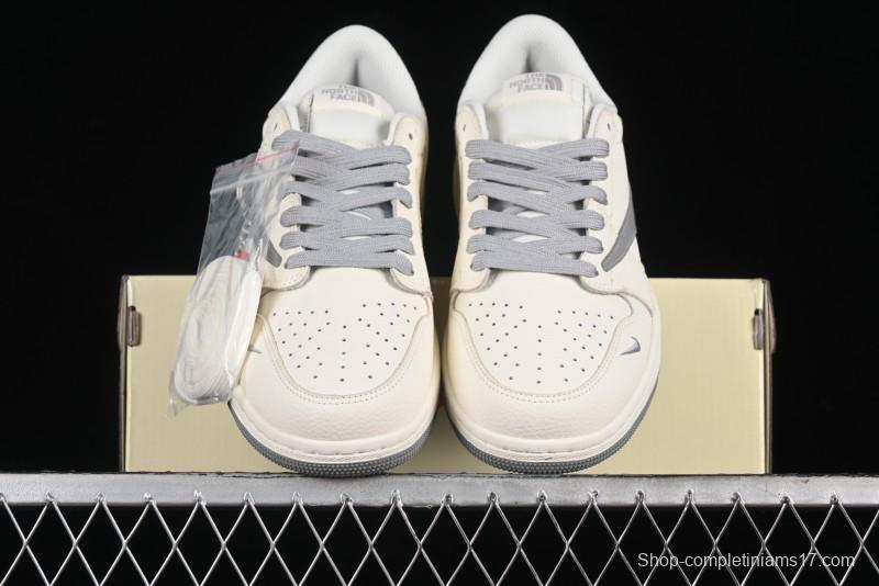 Nike Travis Scott x Fragment Design x Air Jordan 1 Low OG SP AJ1 Supreme North Face Collaboration - DIY1688-001