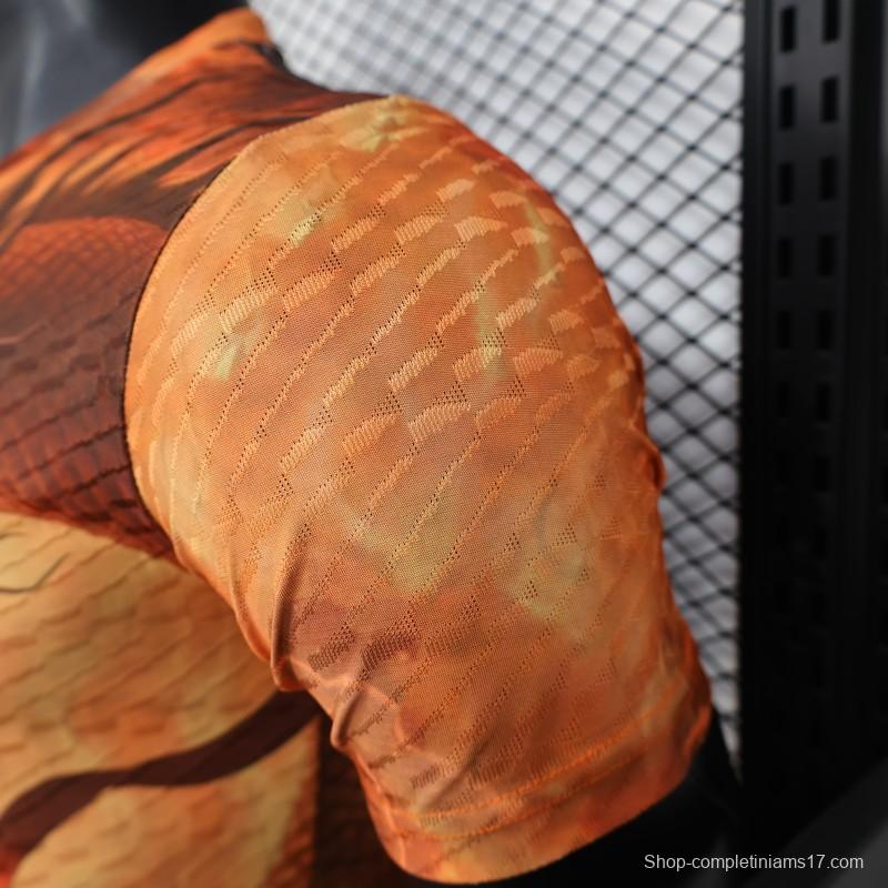 Player Version 25/26 Real Madrid NA ZHA Orange with Dragon Warrior Jersey