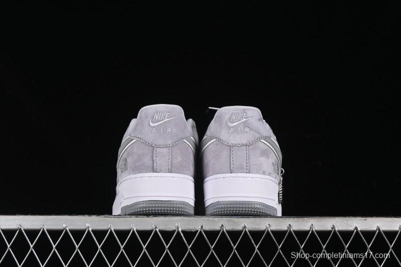 Nike Air Force 1 '07 Low The North Face Collaboration - Silver Grey Pigskin Sneakers - KK3333-004