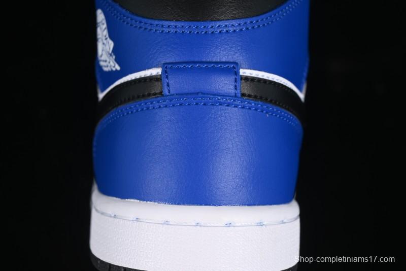 Nike Air Jordan 1 Mid AJ1 Basketball Shoes White Blue - DQ8423-402
