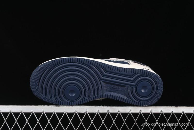 Nike Air Force 1 '07 Low Dior Collaboration - Light Blue Knit Swoosh Low-Top Casual Sneakers - KK1988-012