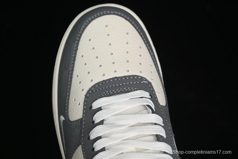 Nike Air Force 1 '07 Low Stussy Collaboration - Light Bone Shadow Low-Top Casual Sneakers - DF0180-008