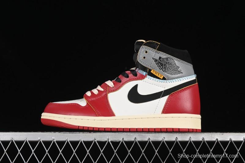 Nike Union x Air Jordan 1 Retro High Basketball Shoes with Chicago-Inspired Colorway - HV8563-600