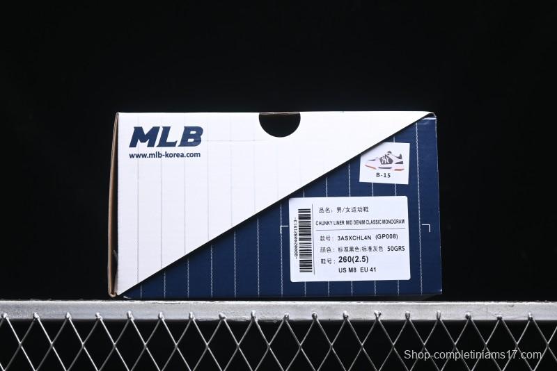 New York Yankees Chunky Liner Mid Denim Monogram Sandals with Velcro Closure - 3ASXCHL4N50GRS